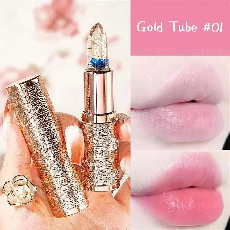 Moisturizing Flower Lip Balm: Color-Changing Jelly for Hydrated Lips